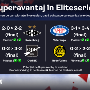 230622_Superadvantage-in-Eliteserien_920x519.png Superavantaj cucerește regatul vikingilor. Câștigi și tu mai devreme la Superbet pe campionatul Norvegiei?