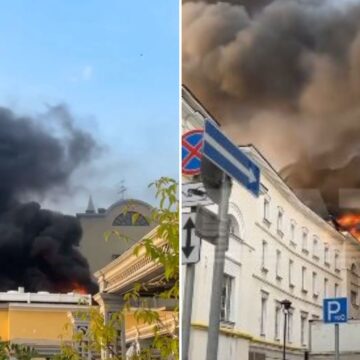Incendiu puternic în centrul Moscovei. A luat foc Cafeneaua Pușkin, unul dintre cele mai cunoscute restaurante rusești