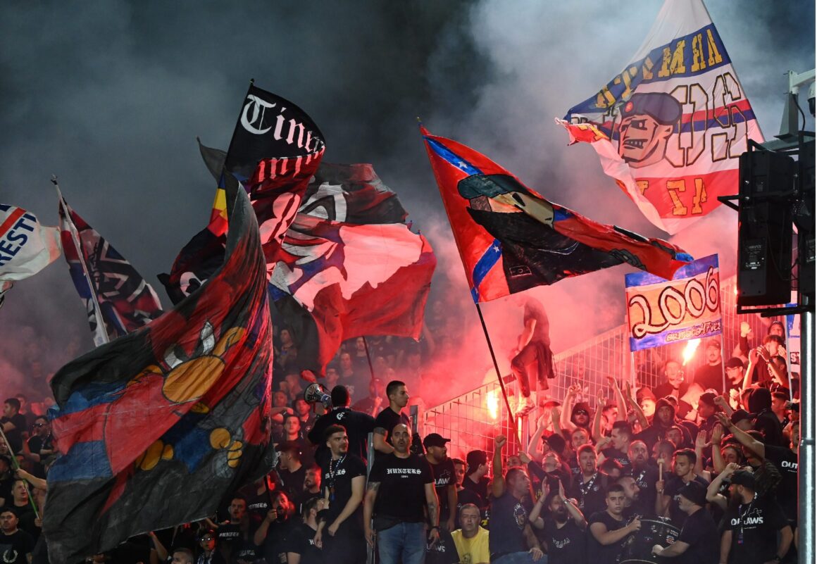Au intrat mascații peste suporterii Stelei care l-au atacat pe fanul lui Dinamo!