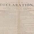 o copie rară a Declarației de Independență a SUA