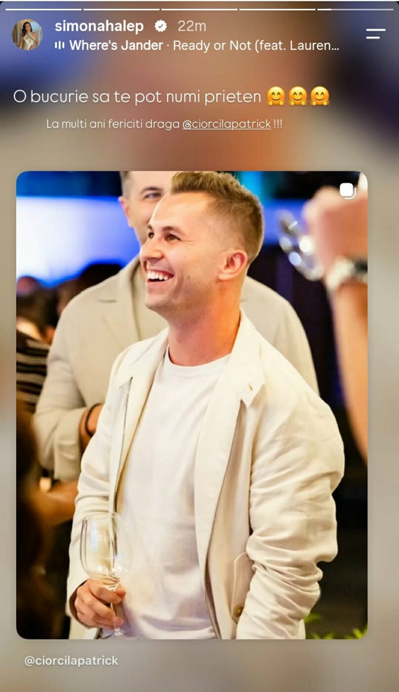 81976169010352400228300547269922506081756692n-807x1400.jpg Cum l-a numit Simona Halep pe Patrick, fiul fondatorului celei mai mari bănci din România, după ce a participat la petrecerea acestuia