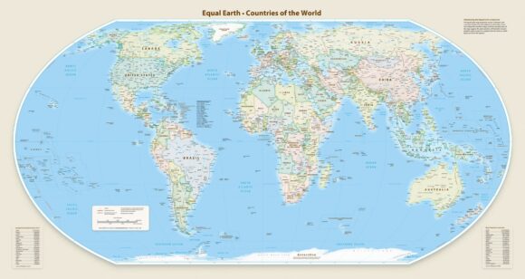 harta-lumii-dupa-modelul-equal-earth-foto-profimedia.jpg ONU a adoptat o rezoluție pentru a aduce harta lumii mai aproape de realitate. Harta propusă prezintă Africa la adevărata ei dimensiune și „micșorează” țări precum Rusia și SUA