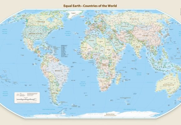 harta-lumii-dupa-modelul-equal-earth-foto-profimedia.jpg ONU a adoptat o rezoluție pentru a aduce harta lumii mai aproape de realitate. Harta propusă prezintă Africa la adevărata ei dimensiune și „micșorează” țări precum Rusia și SUA