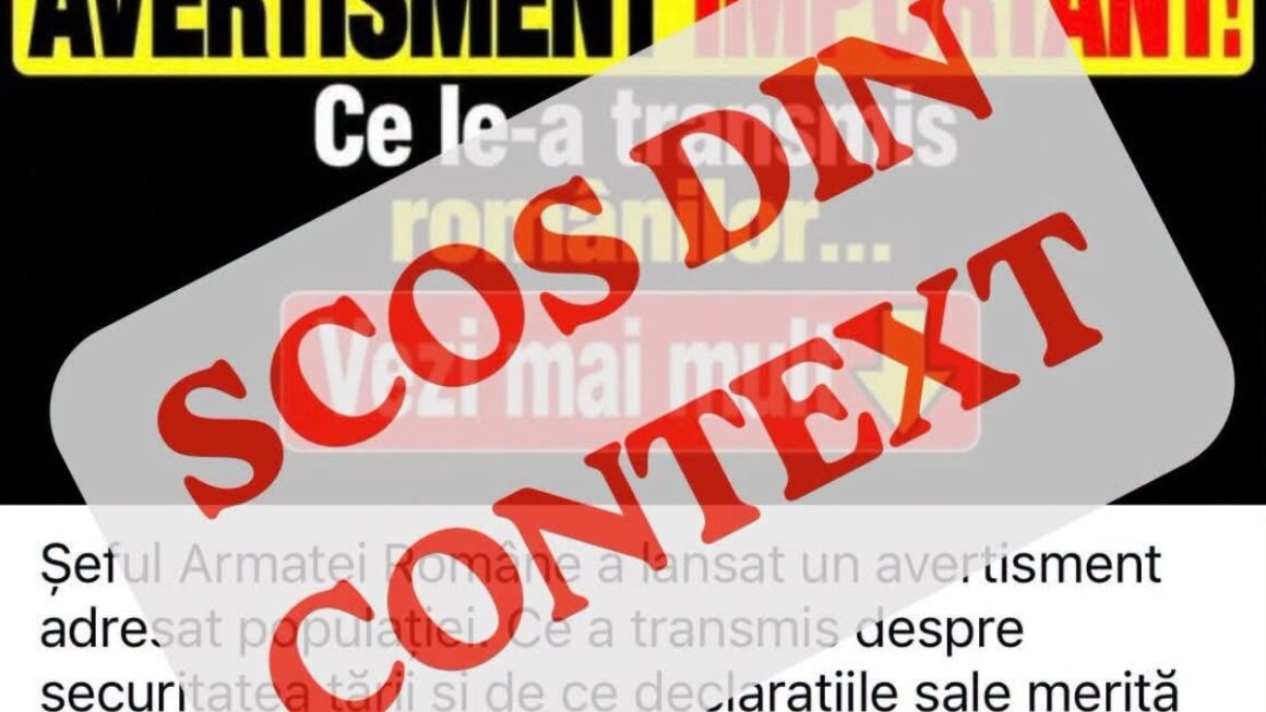 Șeful Armatei, generalul Gheorghiță Vlad, nu a emis nicio „alertă națională”