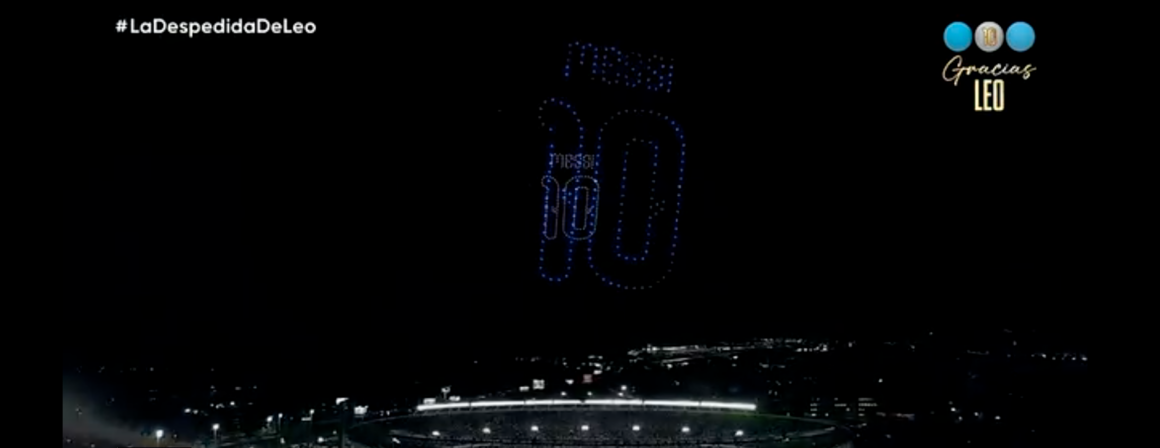 leo-messi-meci-retragere-drone.png Cerul s-a transformat pentru Lionel Messi. Show-ul dronelor l-a făcut să plângă